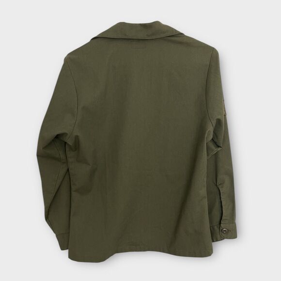 VTG US Air Force Military Army Jacket Shirt S/M Green Utility Uniform 14.5x31 - Picture 3 of 12
